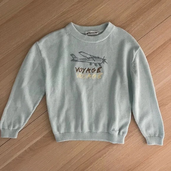Bonpoint Crewneck light blue Voyage sweater - 100% cotton - Picture 4 of 9